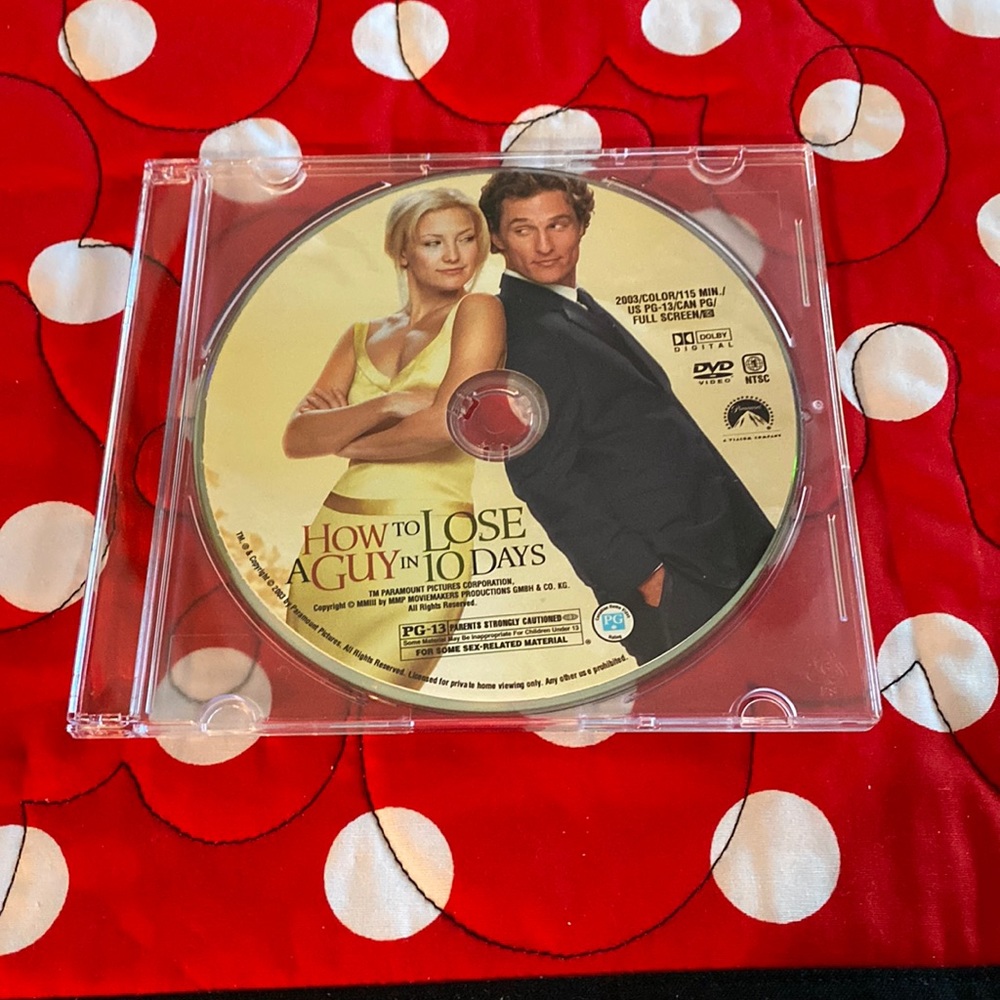 🌼🌿Gently used DVD, How to Lose a Guy in Ten Days no original case 🌼🌿